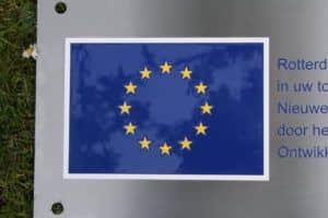 RVS graveren - europese vlag