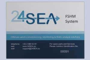 Aluminium typeplaat voor 24SEA