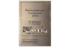 Gedenkbord, plaquette, restauratiefons