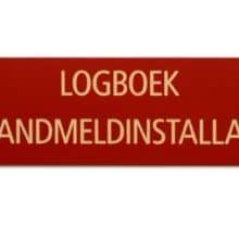 Kuntstof aanduiding brandmeldinstallantie.