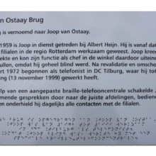 Braille Herdenkingsbord: Alubond - print