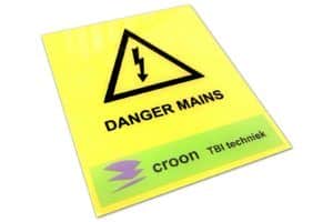 waarschuwingsbord graveren