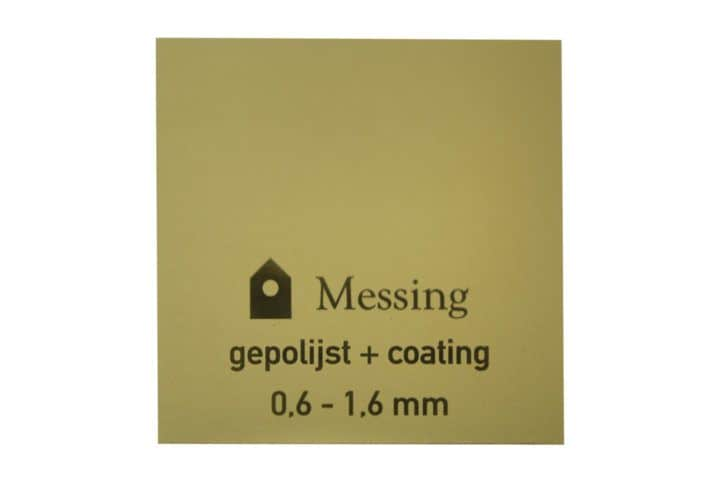 Messing graveren - messing gepolijst coating