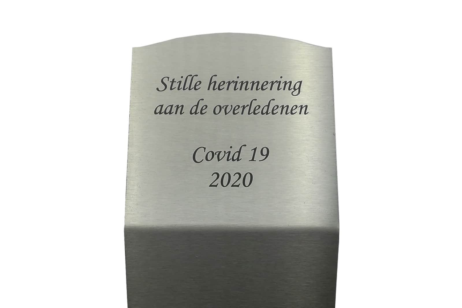 corona-plaatje graveren