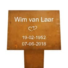 gedenkplaat cortenstaal