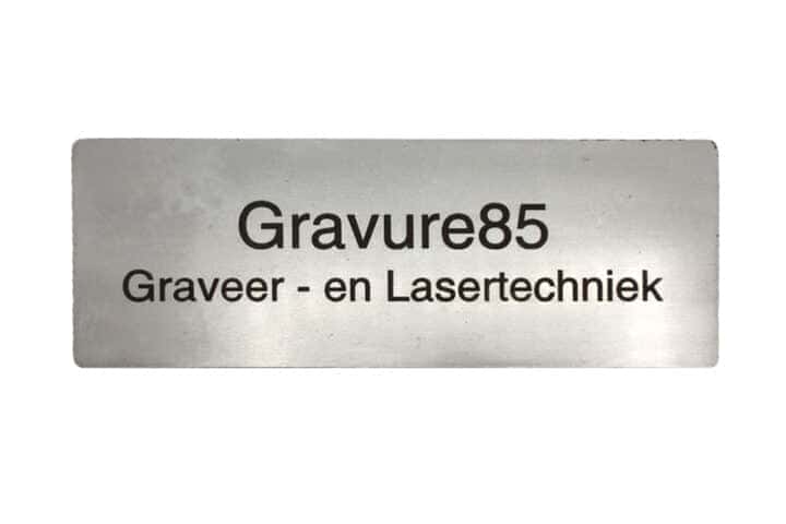 RVS merklabel met lasergegraveerde tekst