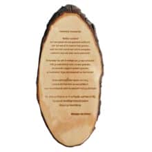 gedicht - plaquette - laser graveren