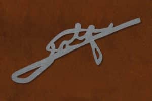 Bedrijfsnaambord met handtekening is prachtig geworden”