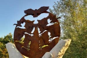 Herdenkingsmonument, jubileum bord- corstenstaal-de wulp