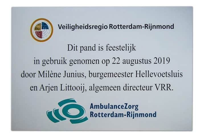 Bedrijfsnaambord - aluminium onderdruk