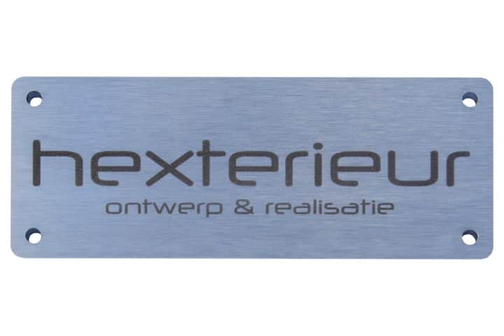 metalen plaatje - merklabel