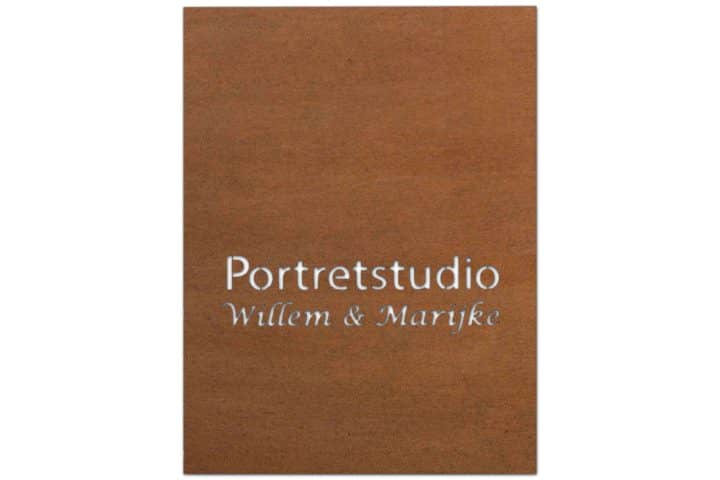 Bedrijfsbord buiten - Cortenstaal