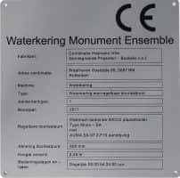 Typeplaat van aluminium onderdruk