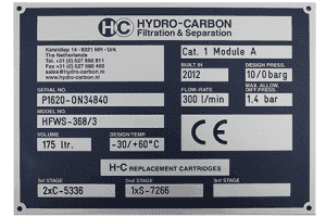 Typeplaat van aluminium onderdruk