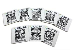 typeplaat: aluminium onderdruk - QR code