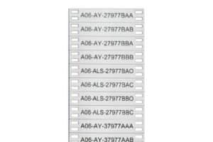 Kabellabels, kunststof, Frees, RVS laser, kabelcodering nummers