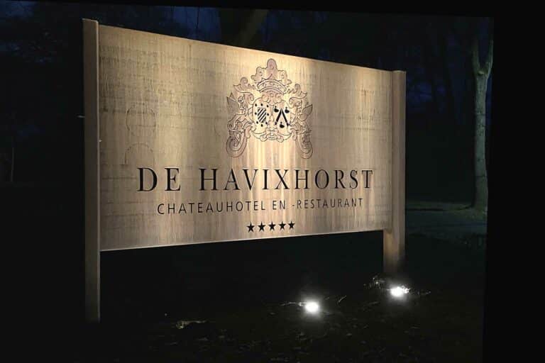 Bedrijfsnaambord graveren, De Havixhorst, Cortenstaal