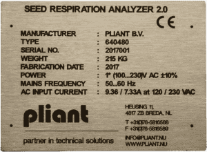 RVS typeplaat lasergravure - Gravure85