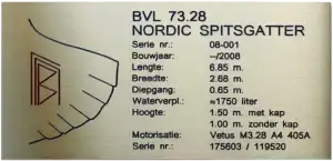 Typeplaatje messing frezen inlakken