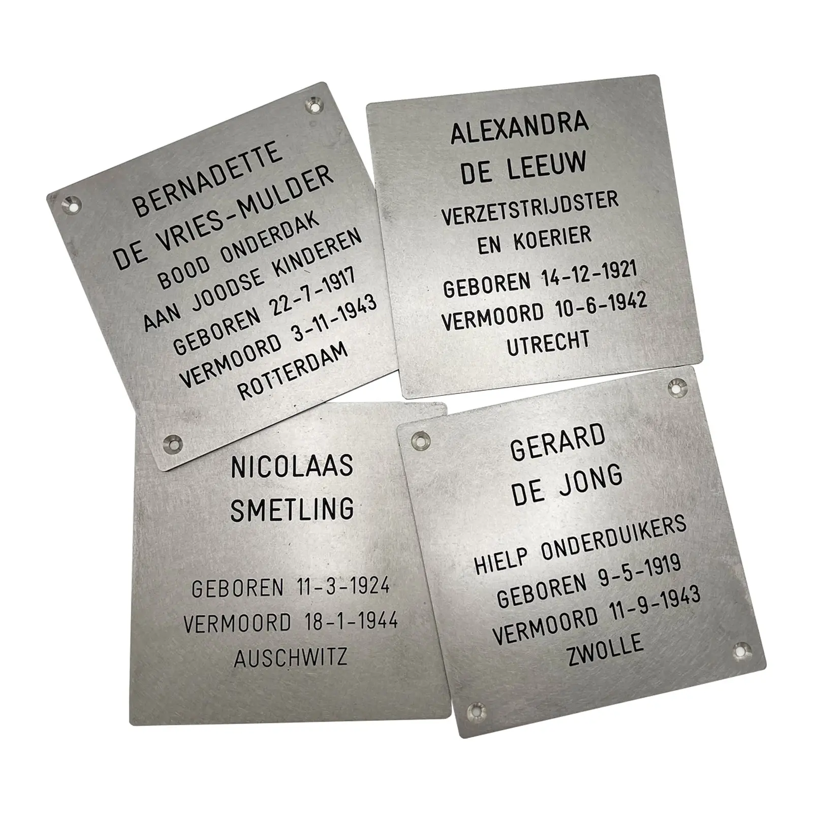 RVS Gedenktegel voor buiten - Duurzame Alternatief voor Stolpersteine.