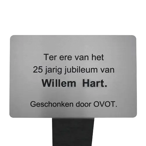Boomsteker - ter ere van het 25 jarig jubileum van Willem Hart